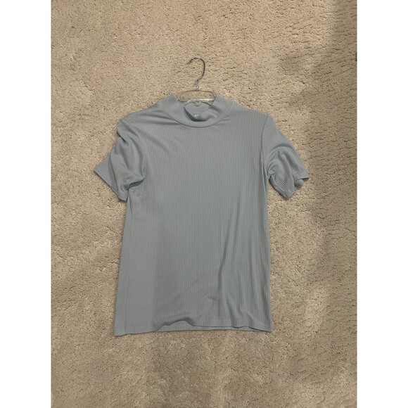 Scotch And Soda Mock Neck High Light Blue Shirt Sz L - Picture 1 of 4